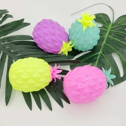 10PCS Decompression Toy Funny Decompression Soft Fruit Pineapple Ball Squeeze Toys Stress Reliever Children Antistress Sensory Toy Gift
