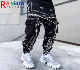 Rainbowtouches Cargo Pants 2021 New Sweatpants Mens Pants Zip Pocket Men Pants Bandana Pattern Fabric Running Men039s Trousers 4023346