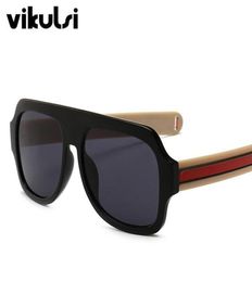 2020 Oversized Flat Top Sunglasses For Women Brand Designer Vintage Square Sun Glasses Men Big Frame Glasses Female Male UV4005541470