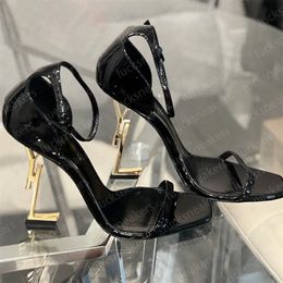 Ladies Sandals Designer High Heels Letter Heel Peep Toes Genuine Top Quality Leather Women's shoes high heel Party Wedding Office Pumps