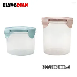 Storage Bottles 1PC Portable Plastic Round Sealed Jar Containers Box With Buckle Snap Cover For Makeup Tattoo Accessory