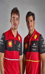 Team Official Polo Shirts Scuderia Ferari 2022 Carlos Sainz Polo Jersey Uniform Men Racing Fan T-shirts9885043