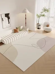 Carpets VIKAMA Modern Simple Carpet Living Room Decorative Line Light Luxury Bedroom Study Large Family Non-Slip Floor Mat