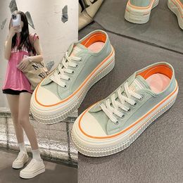 Casual Shoes Sneakers Women's White Female All-Match Round Toe Clogs Platform Women Mixed Colours Fall Creepers Summer C