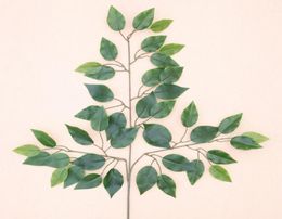 Decorative Flowers 1pc Artificial Ficus Leaf Ginkgo Biloba Plastic Tree Branches Outdoor Handmade Leaves for DIY Party Home Office1175652