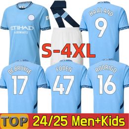 4XL Haaland MANS CITIES Player Version soccer jerseys 23 24 25 FODEN GREALISH DE BRUYNE DOKU Erling KOVACIC RODRIGO BERNARDO EDERSON M. football shirts Men kids kit