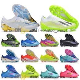 Gift Bag Mens Womens Football Boots X Crazyfasts.1 FG Firm Ground Cleats Messis Crazyfasts Kids Youth Boy Girl Laceless Soccer Shoes Outdoor Trainers Botas De Futbol