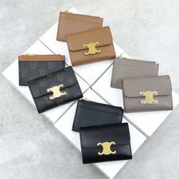 Women Luxury Card Holder ava Designer Wallet id card Coin Purses cowhide Leather fashion Key pouch mens Card Holders zippy purses chain money Wallets keychain