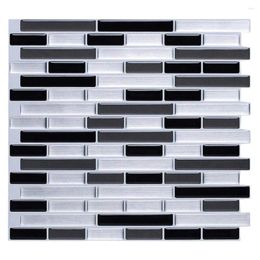Window Stickers 3D Wall Brick Wallpaper Tile For Kitchen Bathroom Backsplash Anti-Tile Home Decor 28x23.5Cm