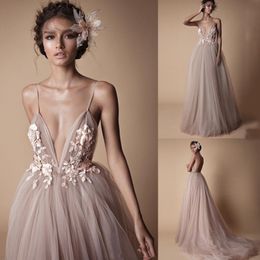 A Line Wedding Dresses Sexy Open Back Fashion Bridal Dresses Court Train Bridesmaid Party Gowns Wedding Dress 266O