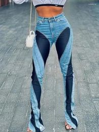 Женские джинсы Дизайнер с тяжелыми крафтами Комбинация с высокой талией 2024 г. Летняя модная роскошная эластичная растяжка