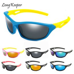 TR90 Kids Boy Sports Sun Cool Okulary przeciwsłoneczne Outdoor Goggle UV Protection Oczoce Równowaga Slajdów Slajdów Dzieci Szklanki L240517 Szklanki