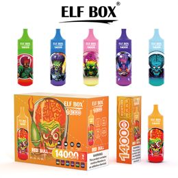 original ELF BOX 14000 Puff original disposable Vapes Pen puff 14k Vaporizers pen Rechargeable RGB Mesh Coil Puff bars vs randm tornado 12000 elf bar