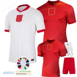 KIDS POLAND Football Jersey LEWANDOWSKI Home Away 2024 Euro Cup Polska National Team MILIK KRYCHOWIAK PISZCZEK PIATEK GROSICKI ZIELINSKI Soccer Jerseys Kit Men