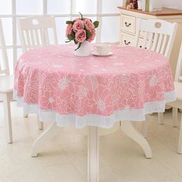 Table Cloth A337 Large Round Tablecloth El Plastic Waterproof And Oil-proof No-wash Anti-scalding