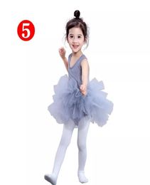 Kids Girls Dancewear Ballet Tutu Skirts Princess Tulle dresses Children Long Sleeve Sleeveless Dress2359789