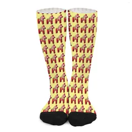 Women Socks Dala Horse Stockings Cartoon Animal Graphic Funny Winter Anti Sweat Ladies Running Soft