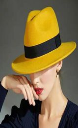 Vintage Hats fedora hats classic winter hat autumn outdoor casual Felt hat men solid Colour fascinator caps men women3155779