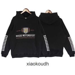 Rhude High end designer Hoodies for High Street Fashion Printed Letter Popular Wash Hooded Couples Sweatshirt With 1:1 original labels