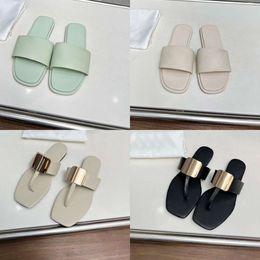 designer shoes double sport slide women slippers flat shoes calfskin sandals summer beach shoe with box 567