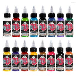 Tattoo Inks 16 Colours 30ml/Bottle Ink Permanent Body Arts Paint Micro Pigment Eyebrow Eyeliner Lip Art Beauty Tools