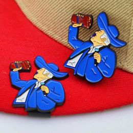Brooches Crown Era Hat Pins Decoration Drink Character Mexico Clip Metal Fashion Enamel Backpack Accessories