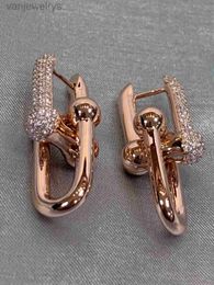 Silver Gold Earrings Dangle Chandelier Chain link Diamond Designer fine jewelry Top Quality Women Mens couple fashion Wedding Party girlfriend custom wholesale 22