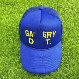 gallary dept hat Ball Caps Designer gallerydept Caps Ball Caps american Dept Letter Gp Graffiti Mesh Truck Driver High Profile Trendy Baseball Cap Blue White a9bd