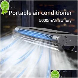 Other Home & Garden New Portable Bed Fan Air Conditioner 5000Mah Usb Rechargeable Electric Hanging Sn For Office Computer Monitor Desk Dh8Zv
