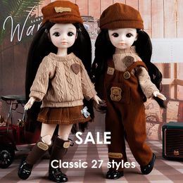 30cm BJD Doll 16 Classic Nobilit Anime Eyes Girls with Fashion Clothes DIY Dress Up Toy for Children Holiday Birthday Gift 240516