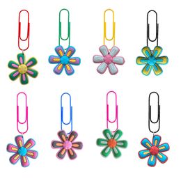 Charms Flower 11 Cartoon Paper Clips Colorf Paperclips For Nurse Cute Bookmark Office Supplies Gifts Teacher Gift Unique Bookmarks Gir Otpnr