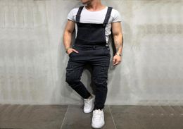 Yfashion Men Distressed Denim Pants Mens Carpenter Overalls Bib Jumpsuits Moto Biker Jean Pants Jeans Homme Fashion Streetwear7936390