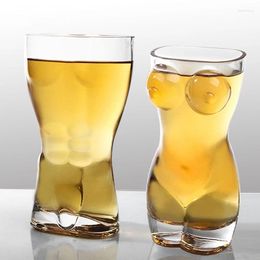 Wine Glasses 1pc 60/400ml Unique Beer Cup Funny Men Women Body Shaped Transparent Glass Bar Drinkware Cocktail Mug Coffee Juice Teacup