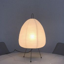 Japanese Rice Paper Lantern Led Table Lamp Living Room Bedroom Bedside Study el Homestay Art Creative Decor Tripod Floor Lamp 240516