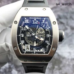 RM Iconic Wrist Watch RM010 Hollow Dial 18K Sliver Platinum Automatic Mechanical Watch