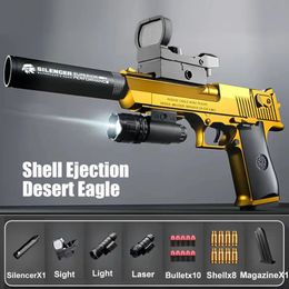 Automatic Shell Ejection Desert Eagle G18 Soft Bullet Toy Gun Pistol Foam Launcher for Kids Boys Gift Outdoor Shooting Games Continuous Fire 108