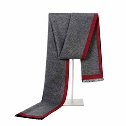 Mantieqingway Formal Business Scarf For Men Winter and Autumn Cashmere Long Scarves Mens GreyBlack Scarves Tassel Shawls8699601