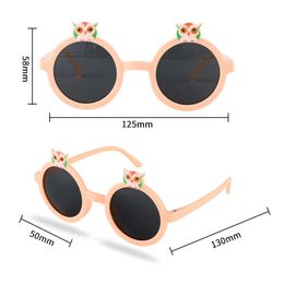 2023 Children's Colours Cartoon Animal Shape Fashion Round Girls Boys Cute UV 400 Protection Kids Polarised Sunglasses