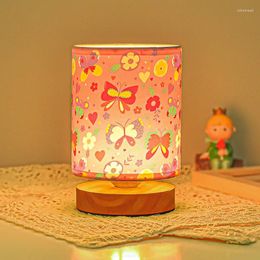 Table Lamps Cartoon Cute Night Lights Children Boys Girls Bedroom Bedside Decoration USB Charge