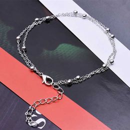 NYP5 Anklets Metal Bead Ankle Bracelet Luxury Gold/Silver Chain Jewellery Womens Gift Wholesale d240517