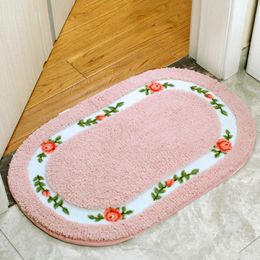 Carpets Cute pink carpet girls room entrance mat bathroom non slip foot door bedroom bedside blanket H240517