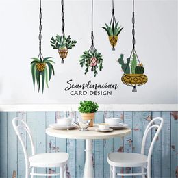Wall Stickers Tropical Plants Leaves Home Children's Room Green For Window Living Bedroom Decoration Decals