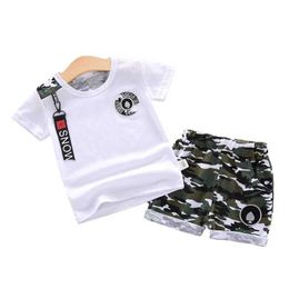 Clothing Sets New summer girl clothing set childrens boy clothing childrens Tshirt and shorts 2 piecesset childrens casual clothing baby track and field cloth1CEB