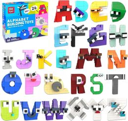 Other Toys 943PCS 26 Style English Alphabet Building Blocks Set Education Letters Lore (A-Z) Childrens Christmas Toys Birthday Gift s5178