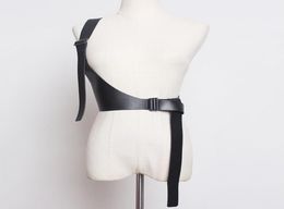 Belts 2022 Spring PU Leather Corset Vest Strap Belt Brief Irregular Steampunk Harness Strechy Waistcoat Wide Girdle Women Fashion6543429