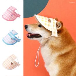 Dog Apparel Wear-resistant Puppy Grooming Hat Peaked Cap Adjustable With Ear Holes Baseball Dress Up Travel