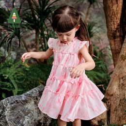 Amila Summer Girls Family Dress Sweet Comfortable and Breathable Mother Daughter Floral Princess 240516