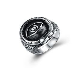 Ancient Mayan Band Rings Ring Stainless Steel Eye Pattern Double Layer Ring Fashionable Simple Generous Designed Jewelry Men Gifts7028944
