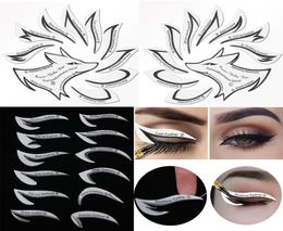 24 Pcs Eyeliner Stencils Eye Makeup Template Stickers Card 12 Styles NonWoven Eyeliner Eyeshadow 3 Minute Lazy Shaping Tools7651558