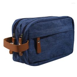 Cosmetic Bags Casual Bag With Leather Handle Travel Women Toiletry Storage Waterproof Organiser